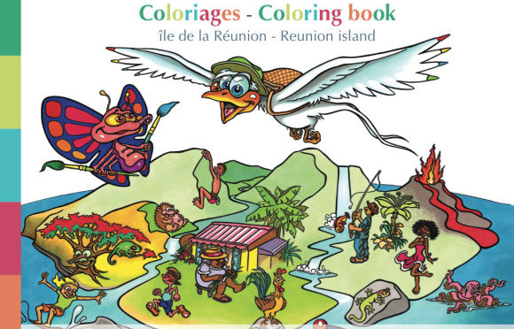 Coloriages – Île de La Réunion / Coloring book – Reunion island