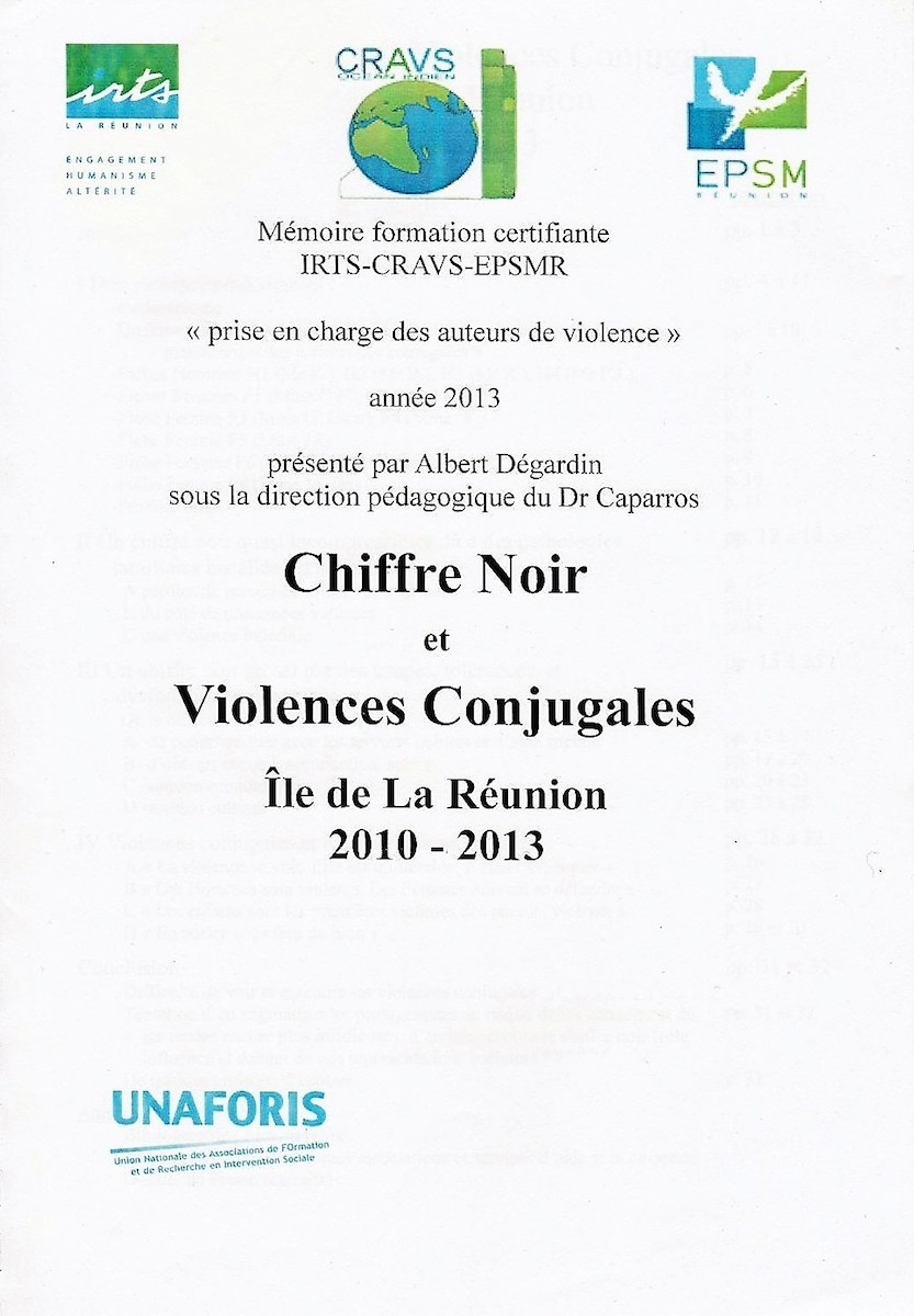 Chiffre noir des violence conjugales - Île de La Réunion 2010-2013