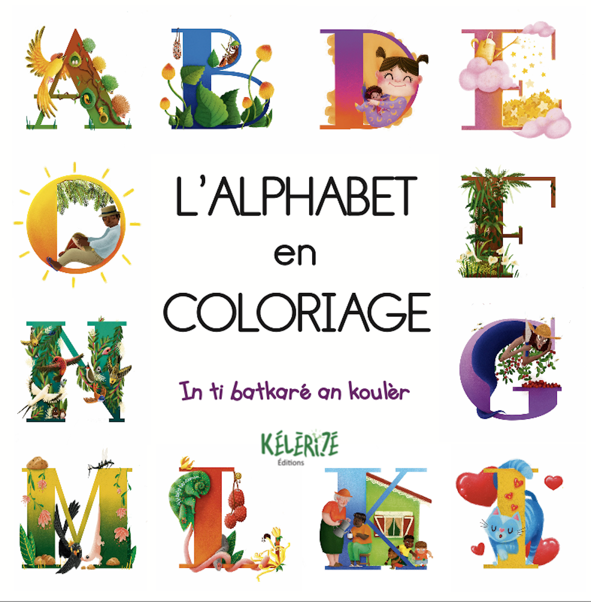 L’alphabet en coloriage – In ti batkaré an koulèr
